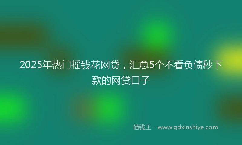 2025年热门摇钱花网贷，汇总5个不看负债秒下款的网贷口子