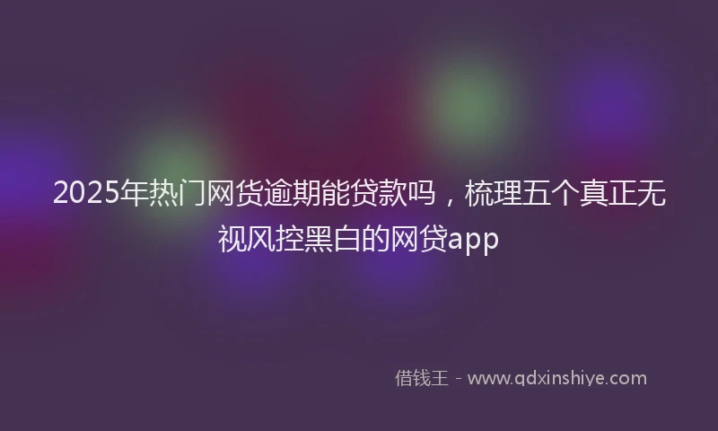2025年热门网货逾期能贷款吗，梳理五个真正无视风控黑白的网贷app