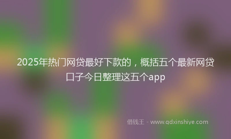 2025年热门网贷最好下款的，概括五个最新网贷口子今日整理这五个app