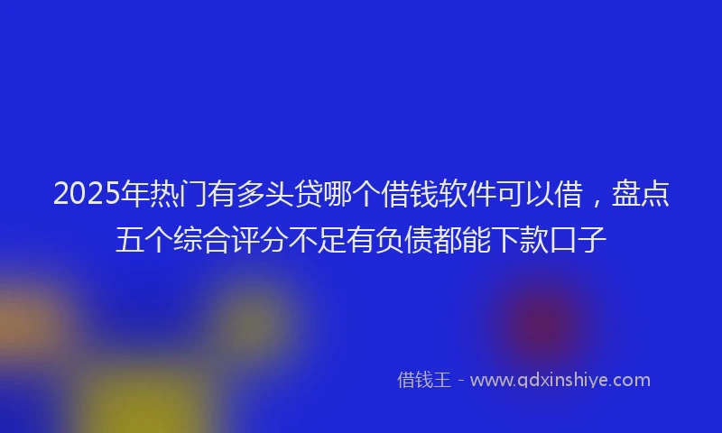 2025年热门有多头贷哪个借钱软件可以借，盘点五个综合评分不足有负债都能下款口子