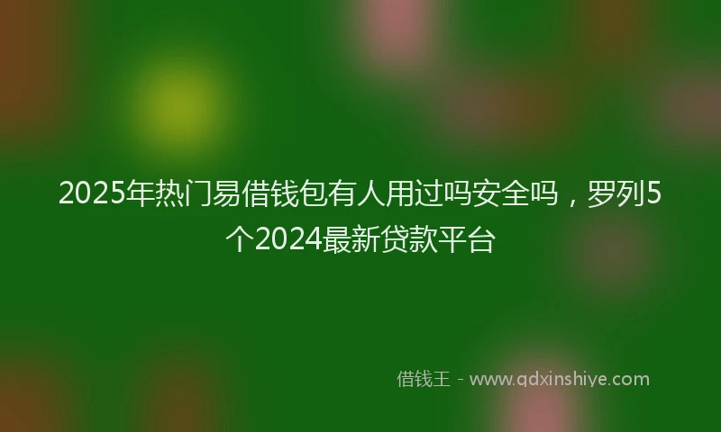 2025年热门易借钱包有人用过吗安全吗，罗列5个2024最新贷款平台