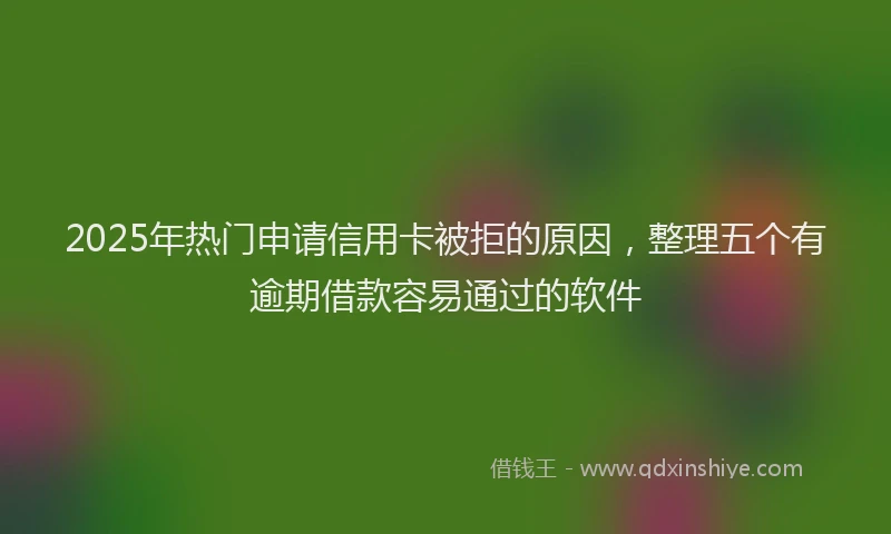 2025年热门申请信用卡被拒的原因，整理五个有逾期借款容易通过的软件