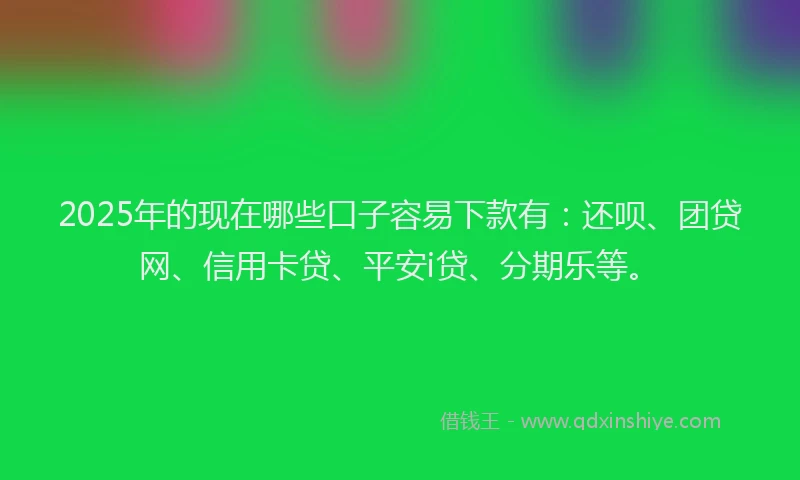 2025年的现在哪些口子容易下款有：还呗、团贷网、信用卡贷、平安i贷、分期乐等。