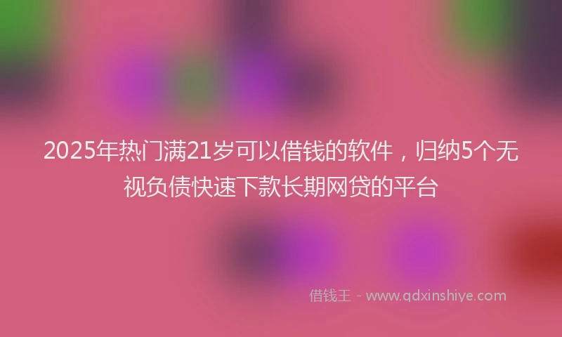 2025年热门满21岁可以借钱的软件，归纳5个无视负债快速下款长期网贷的平台