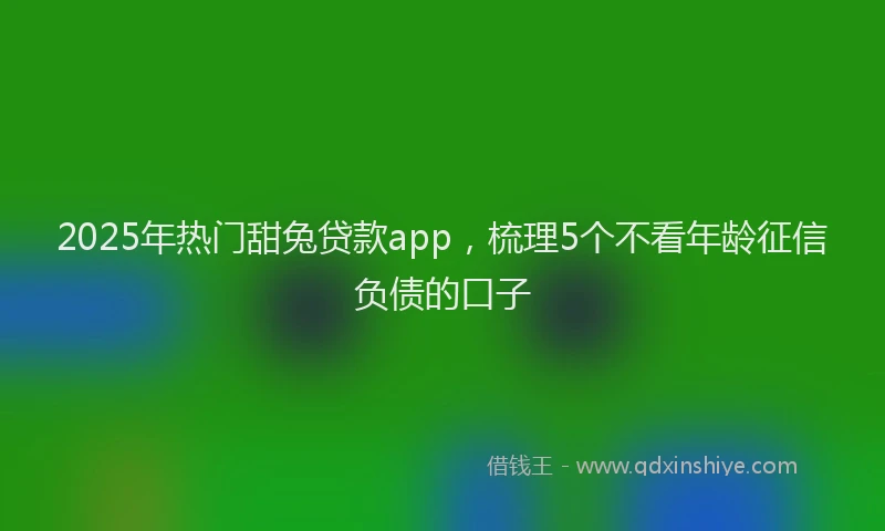 2025年热门甜兔贷款app，梳理5个不看年龄征信负债的口子