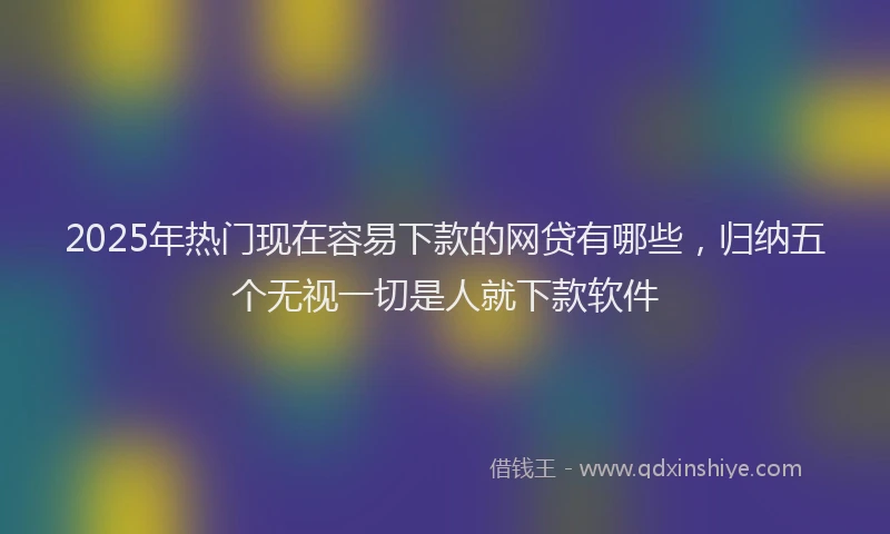 2025年热门现在容易下款的网贷有哪些，归纳五个无视一切是人就下款软件