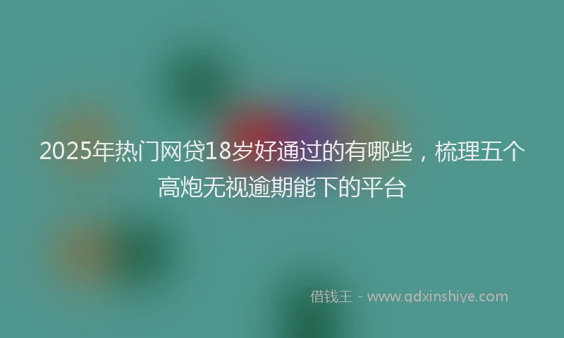 2025年热门网贷18岁好通过的有哪些，梳理五个高炮无视逾期能下的平台