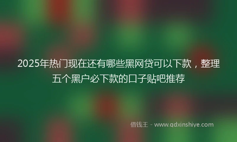 2025年热门现在还有哪些黑网贷可以下款，整理五个黑户必下款的口子贴吧推荐