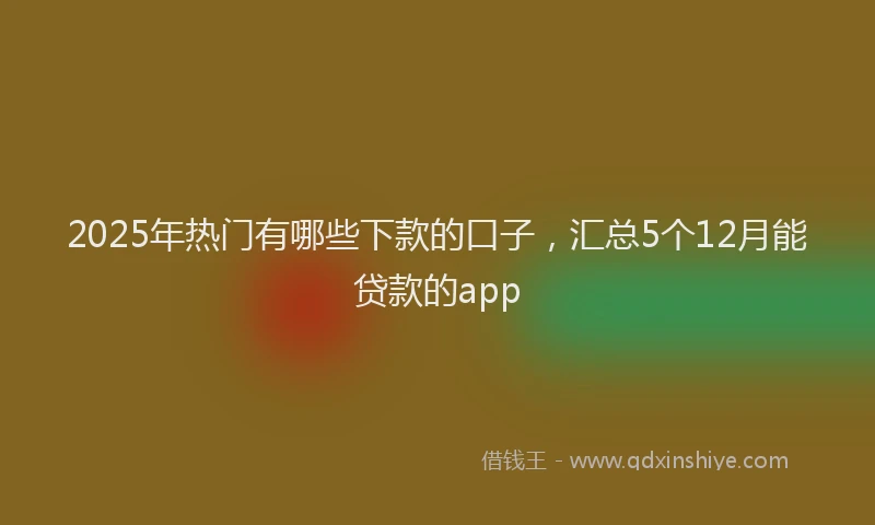 2025年热门有哪些下款的口子，汇总5个12月能贷款的app