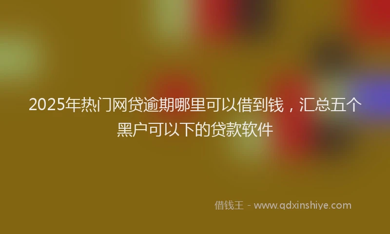 2025年热门网贷逾期哪里可以借到钱，汇总五个黑户可以下的贷款软件