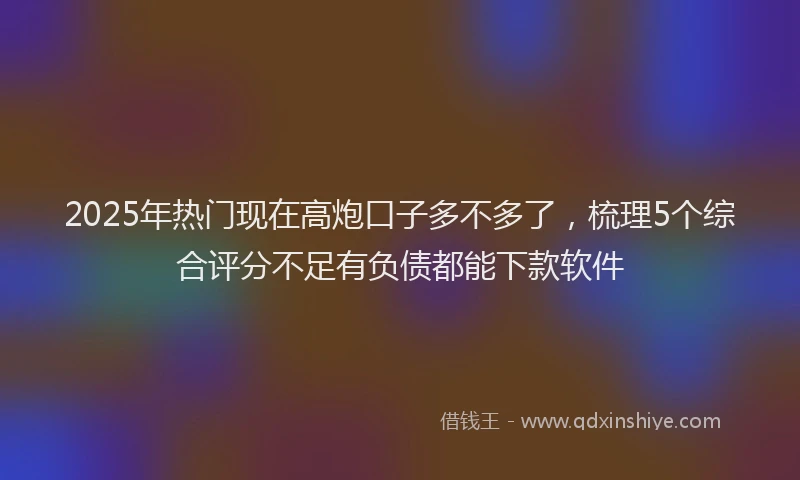 2025年热门现在高炮口子多不多了，梳理5个综合评分不足有负债都能下款软件