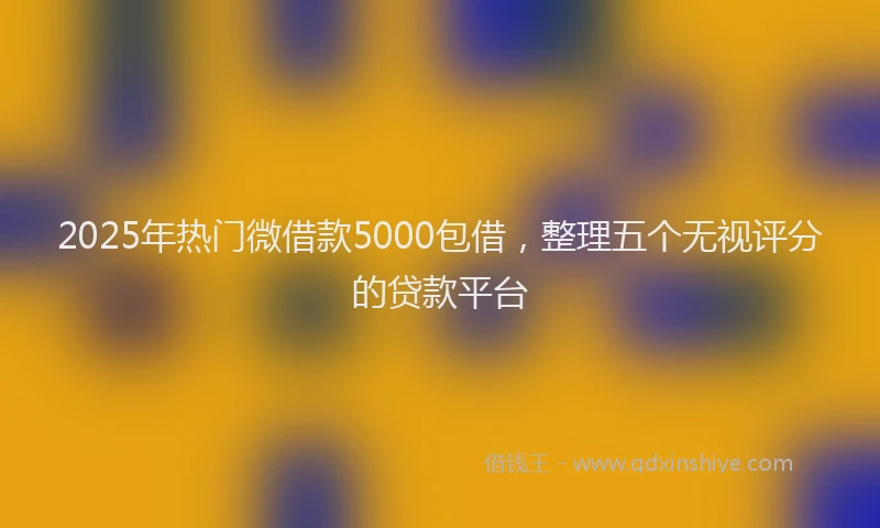 2025年热门微借款5000包借，整理五个无视评分的贷款平台