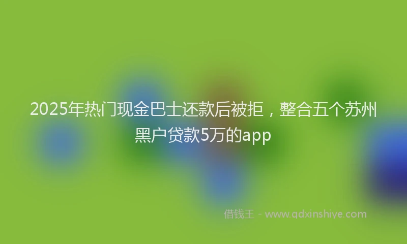 2025年热门现金巴士还款后被拒，整合五个苏州黑户贷款5万的app