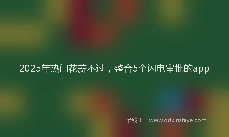 2025年热门花薪不过，整合5个闪电审批的app