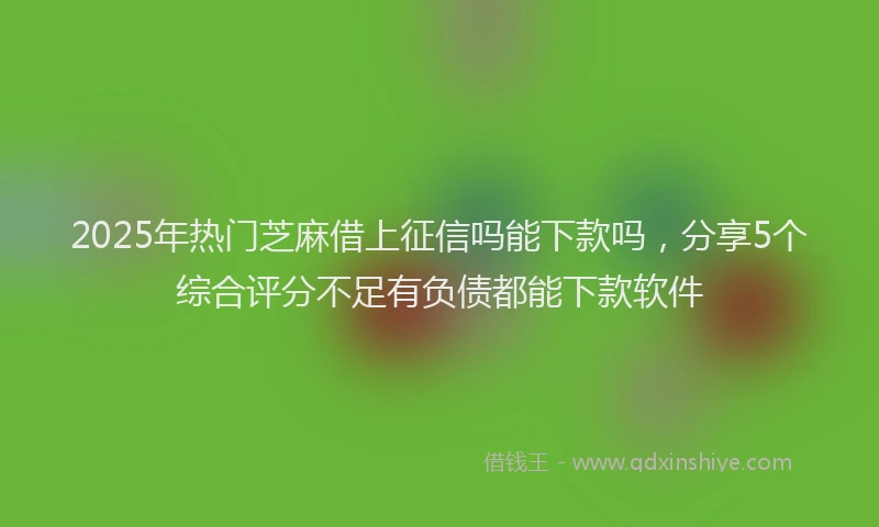 2025年热门芝麻借上征信吗能下款吗，分享5个综合评分不足有负债都能下款软件