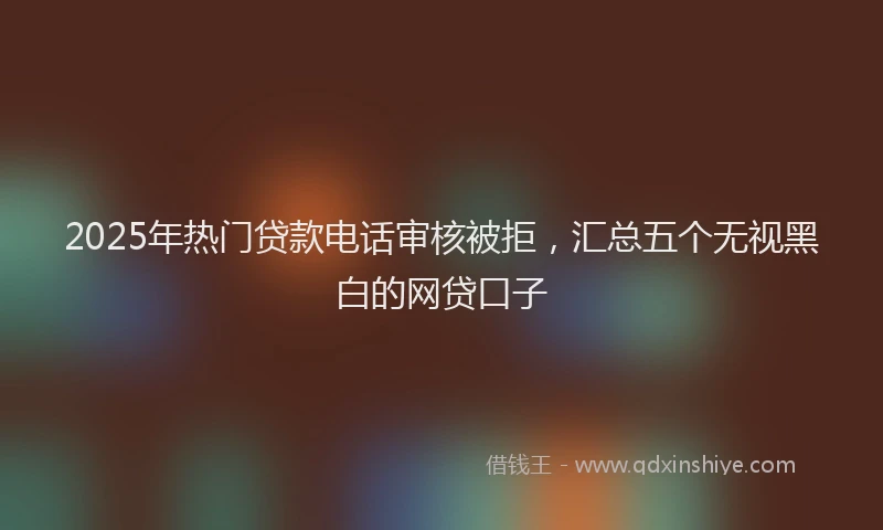 2025年热门贷款电话审核被拒，汇总五个无视黑白的网贷口子