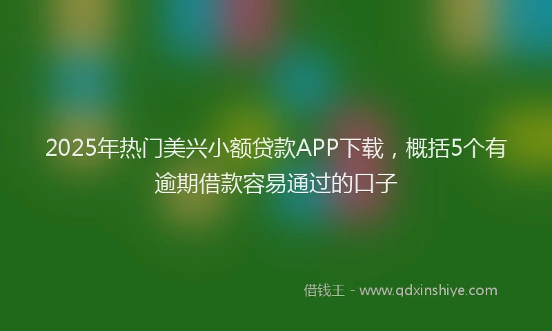 2025年热门美兴小额贷款APP下载，概括5个有逾期借款容易通过的口子