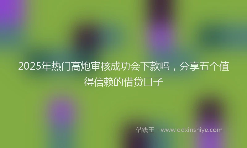 2025年热门高炮审核成功会下款吗，分享五个值得信赖的借贷口子