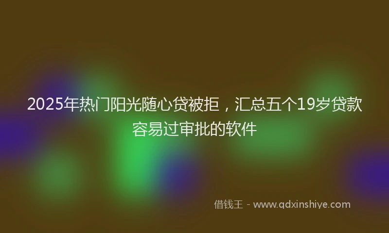 2025年热门阳光随心贷被拒，汇总五个19岁贷款容易过审批的软件