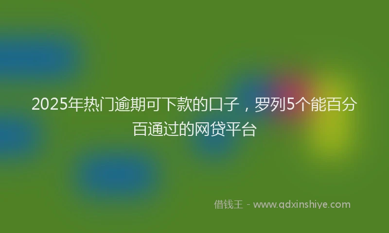 2025年热门逾期可下款的口子，罗列5个能百分百通过的网贷平台