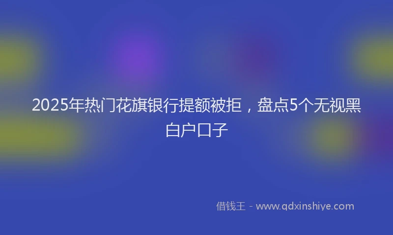 2025年热门花旗银行提额被拒，盘点5个无视黑白户口子