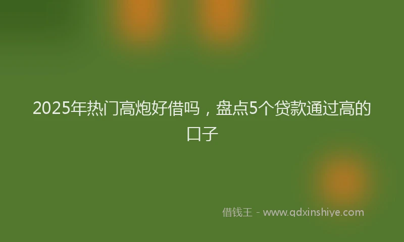 2025年热门高炮好借吗，盘点5个贷款通过高的口子