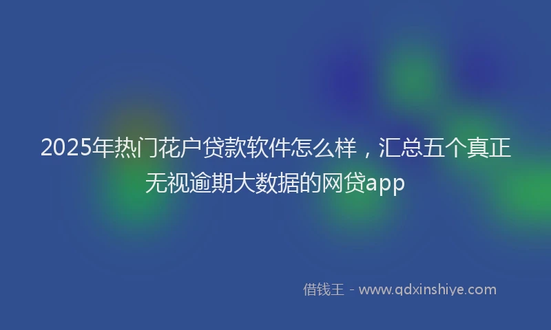 2025年热门花户贷款软件怎么样，汇总五个真正无视逾期大数据的网贷app