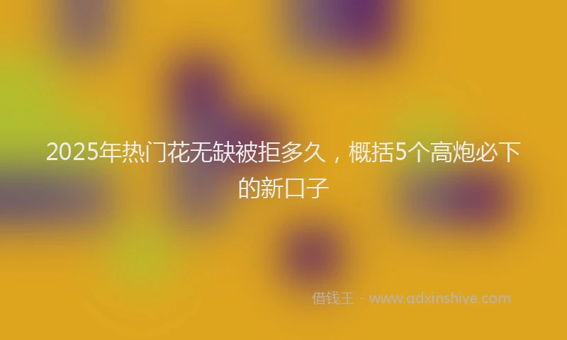 2025年热门花无缺被拒多久，概括5个高炮必下的新口子