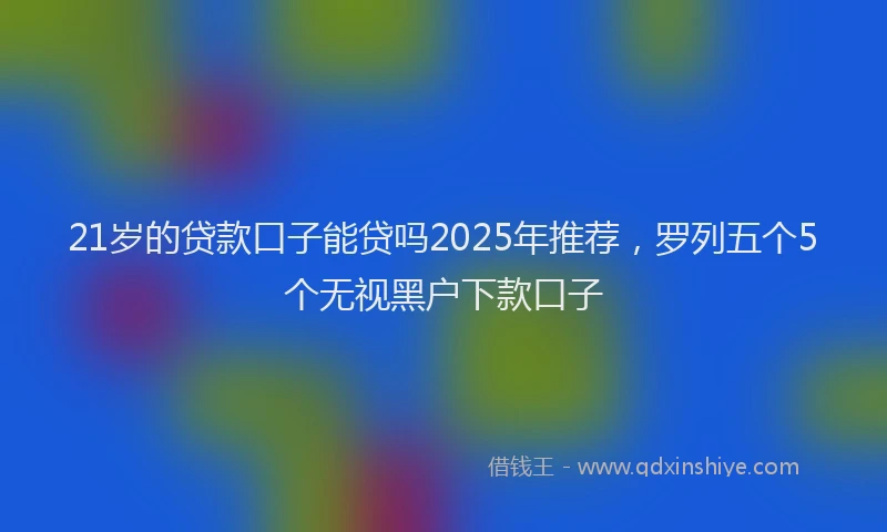21岁的贷款口子能贷吗2025年推荐，罗列五个5个无视黑户下款口子