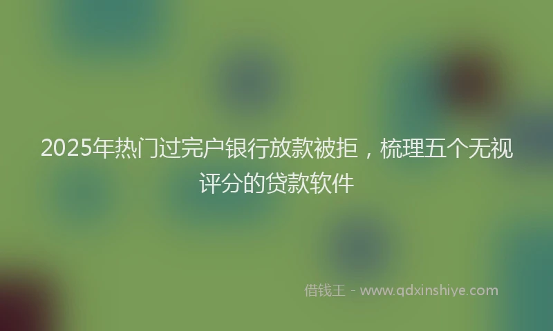 2025年热门过完户银行放款被拒，梳理五个无视评分的贷款软件