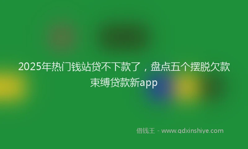 2025年热门钱站贷不下款了，盘点五个摆脱欠款束缚贷款新app