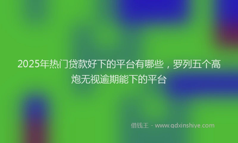 2025年热门贷款好下的平台有哪些，罗列五个高炮无视逾期能下的平台