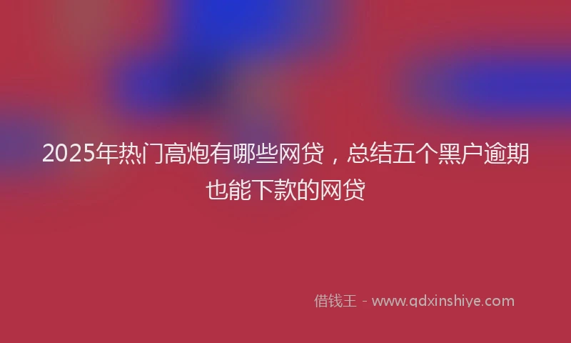 2025年热门高炮有哪些网贷，总结五个黑户逾期也能下款的网贷