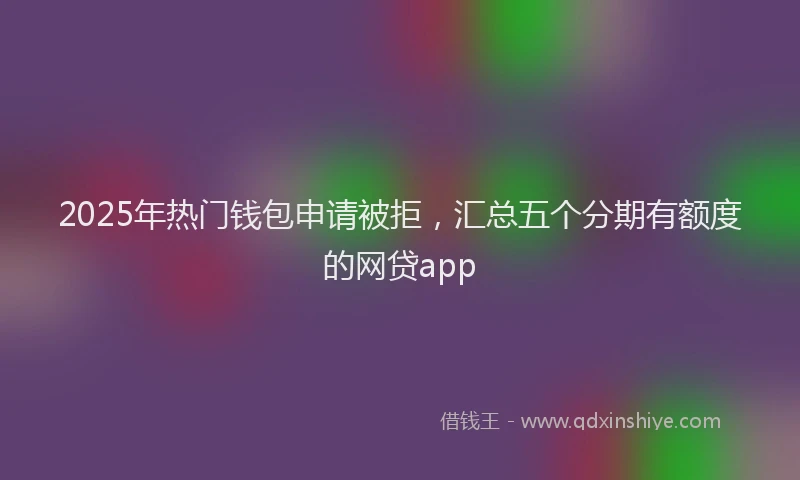 2025年热门钱包申请被拒，汇总五个分期有额度的网贷app