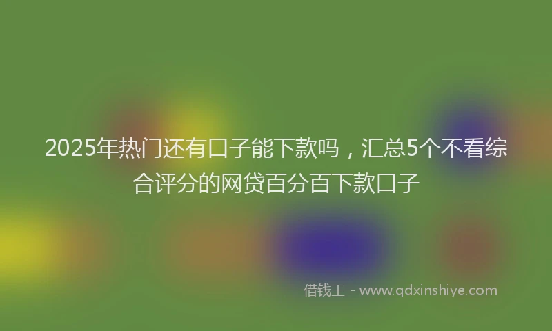 2025年热门还有口子能下款吗，汇总5个不看综合评分的网贷百分百下款口子