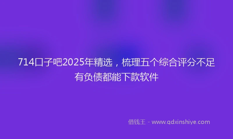 714口子吧2025年精选，梳理五个综合评分不足有负债都能下款软件