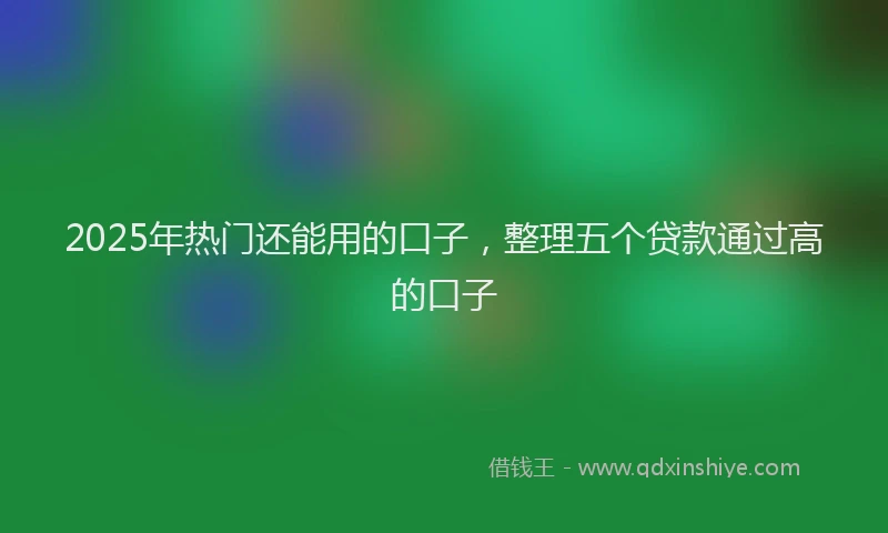 2025年热门还能用的口子，整理五个贷款通过高的口子