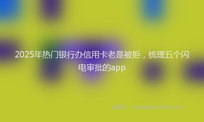 2025年热门银行办信用卡老是被拒，梳理五个闪电审批的app