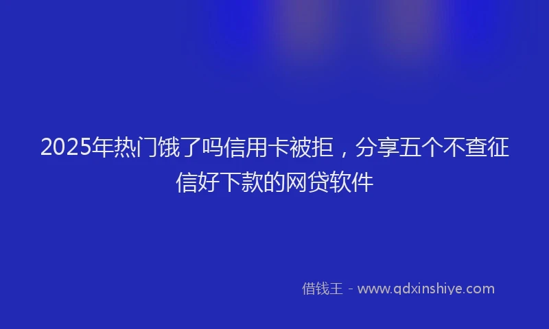 2025年热门饿了吗信用卡被拒，分享五个不查征信好下款的网贷软件