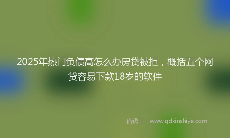 2025年热门负债高怎么办房贷被拒，概括五个网贷容易下款18岁的软件