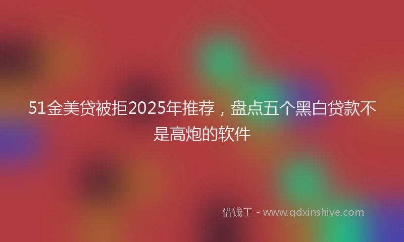 51金美贷被拒2025年推荐，盘点五个黑白贷款不是高炮的软件