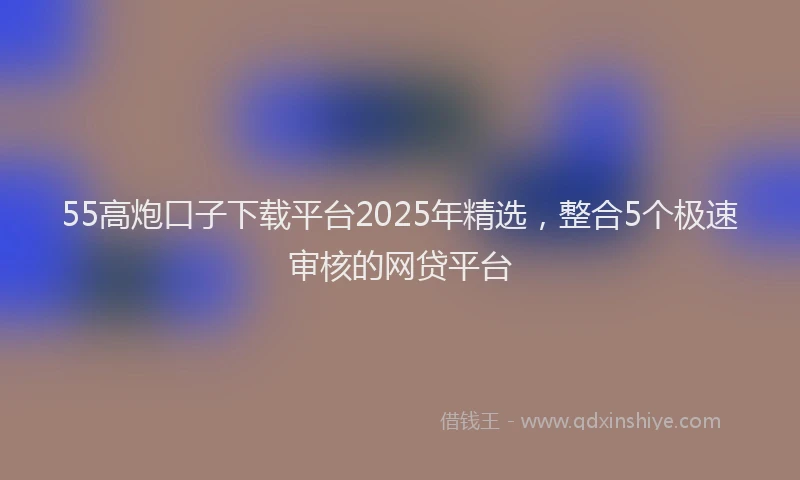 55高炮口子下载平台2025年精选，整合5个极速审核的网贷平台