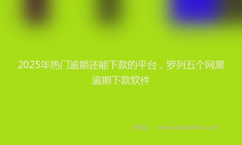 2025年热门逾期还能下款的平台，罗列五个网黑逾期下款软件