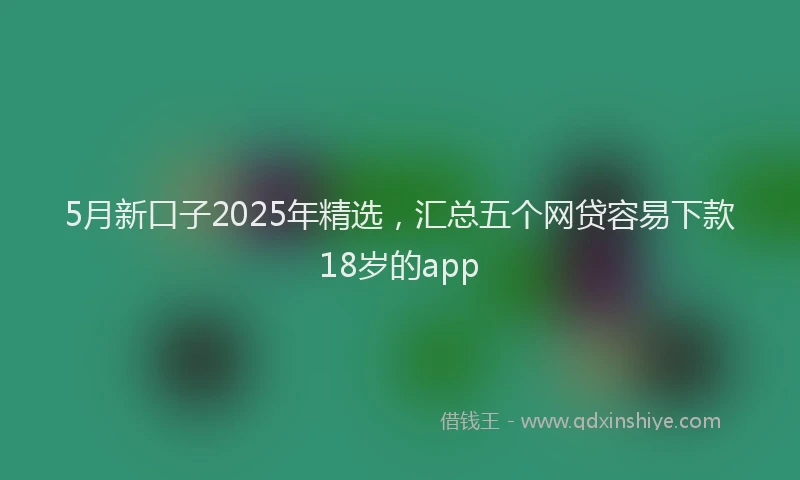 5月新口子2025年精选，汇总五个网贷容易下款18岁的app