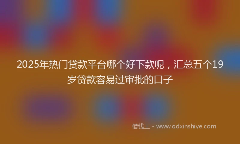 2025年热门贷款平台哪个好下款呢，汇总五个19岁贷款容易过审批的口子