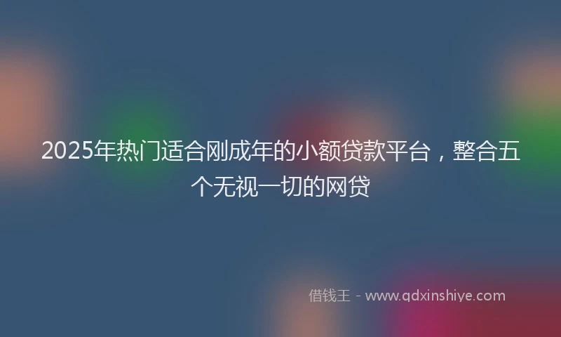 2025年热门适合刚成年的小额贷款平台，整合五个无视一切的网贷