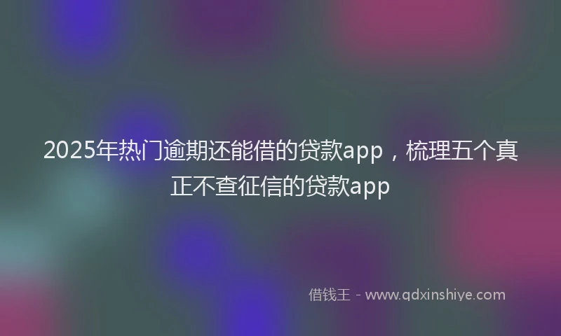 2025年热门逾期还能借的贷款app，梳理五个真正不查征信的贷款app
