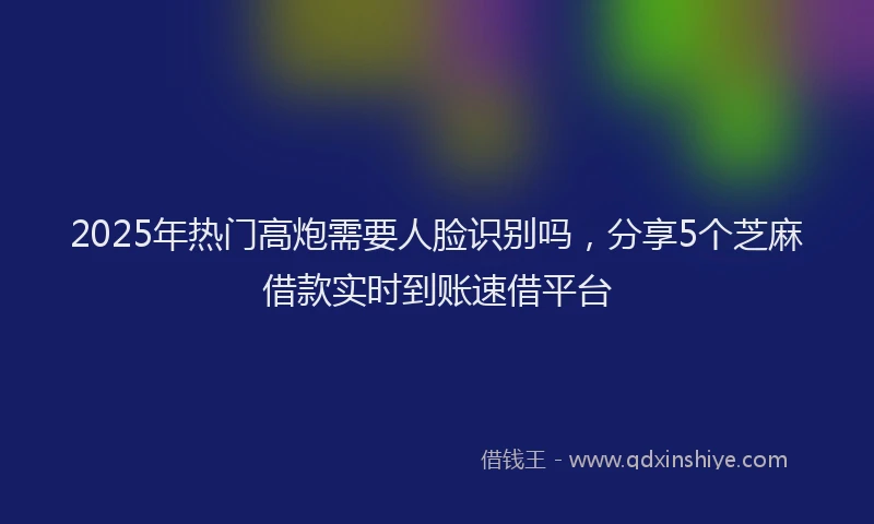 2025年热门高炮需要人脸识别吗，分享5个芝麻借款实时到账速借平台