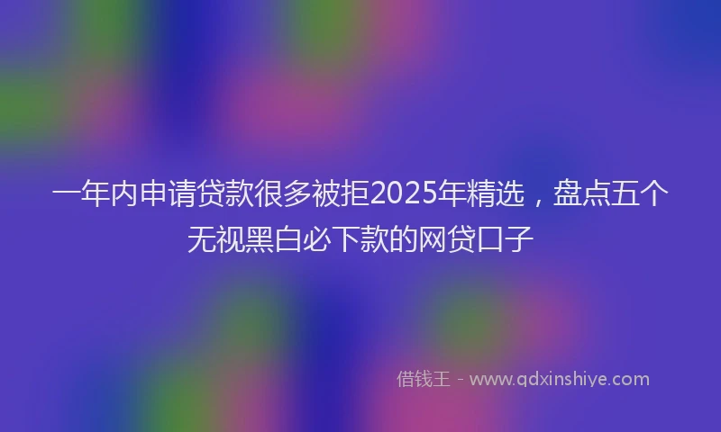 一年内申请贷款很多被拒2025年精选，盘点五个无视黑白必下款的网贷口子