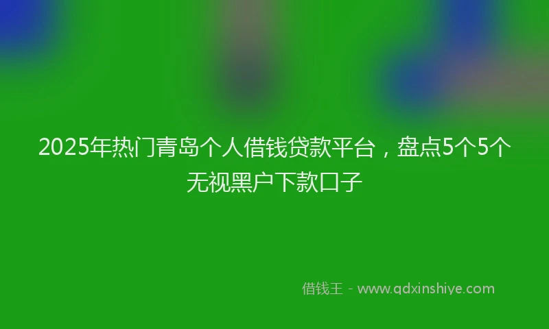 2025年热门青岛个人借钱贷款平台，盘点5个5个无视黑户下款口子